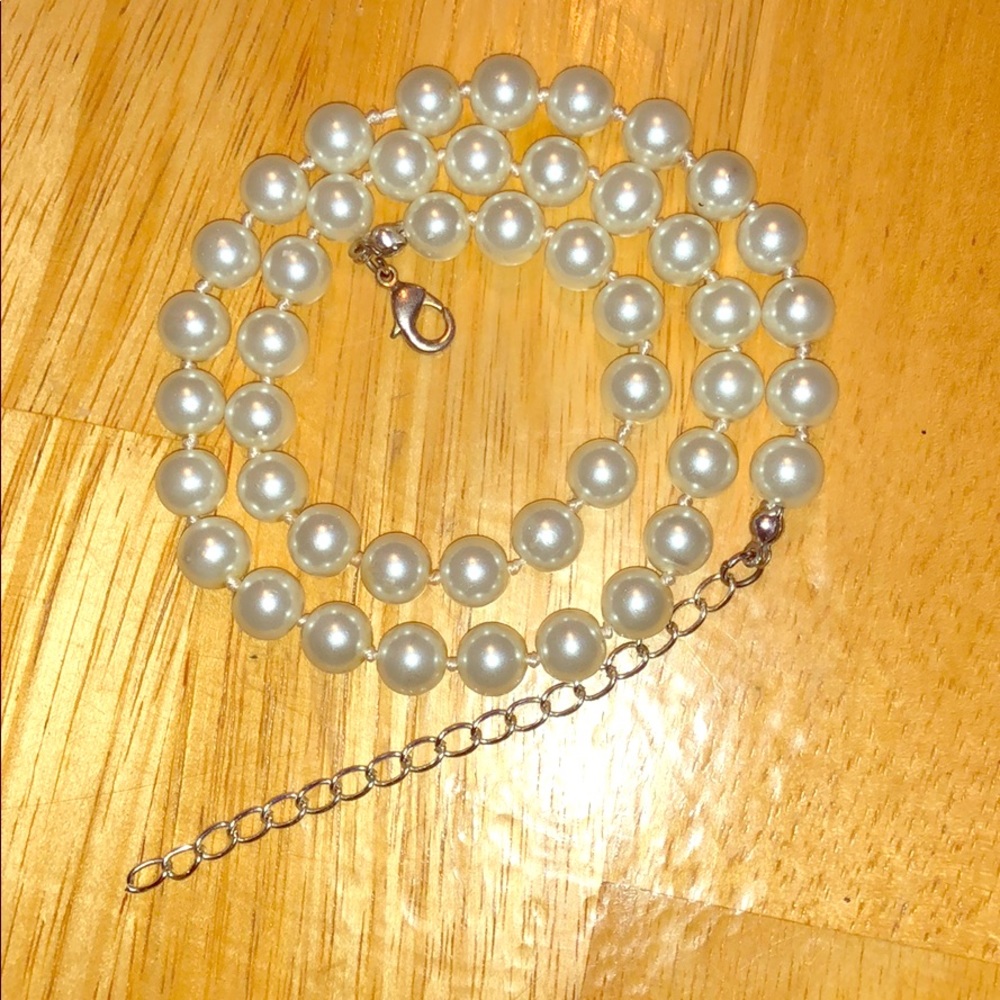 Faux pearl necklace